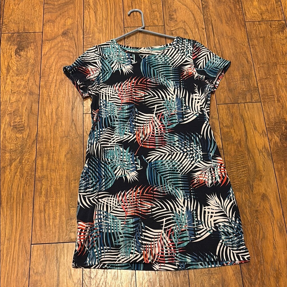 Tommy Bahama Multicolor Leaf Print Midi Dress